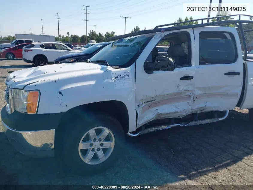 2008 GMC Sierra 1500 Sl VIN: 2GTEC13C181149025 Lot: 40220309