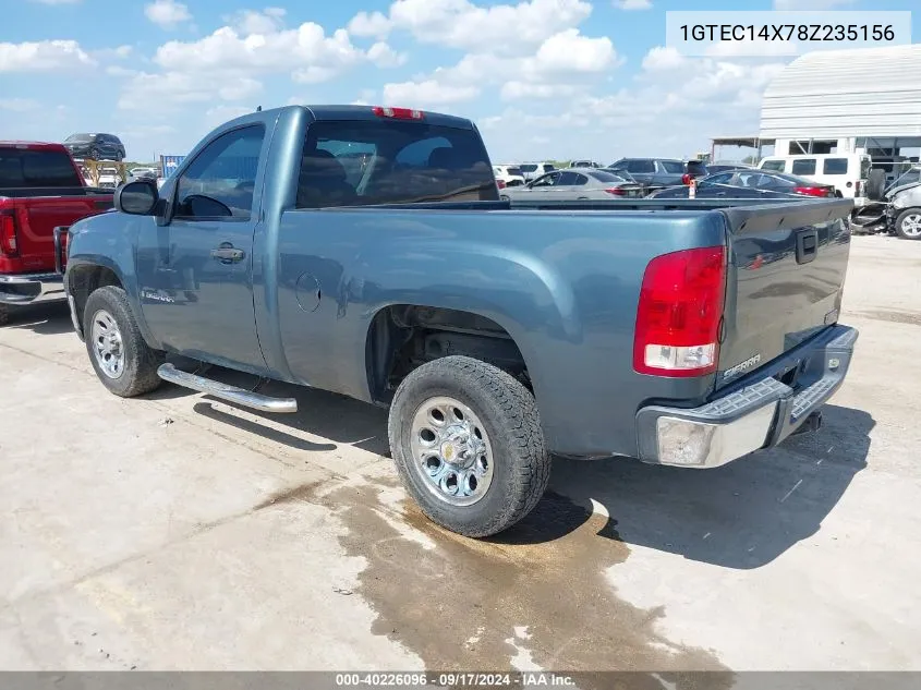 2008 GMC Sierra 1500 Work Truck VIN: 1GTEC14X78Z235156 Lot: 40224210