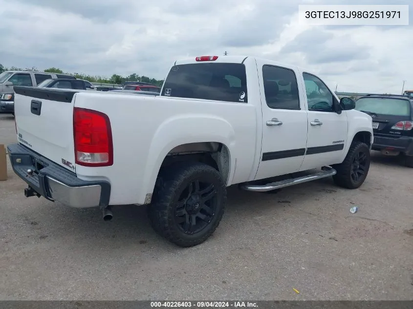 2008 GMC Sierra 1500 Sle1 VIN: 3GTEC13J98G251971 Lot: 40226403