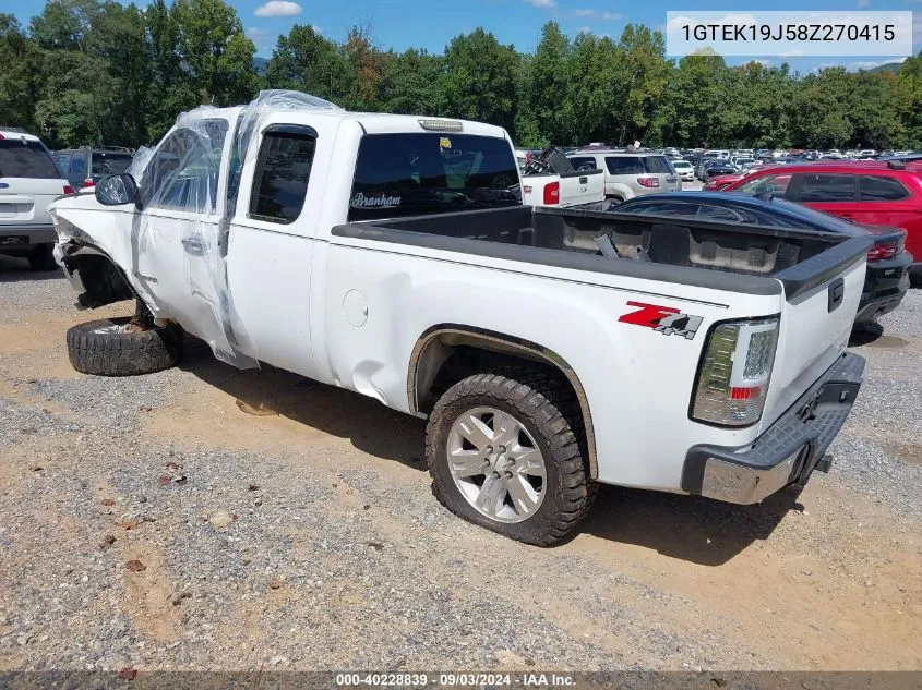 2008 GMC Sierra 1500 Sle1 VIN: 1GTEK19J58Z270415 Lot: 40228839