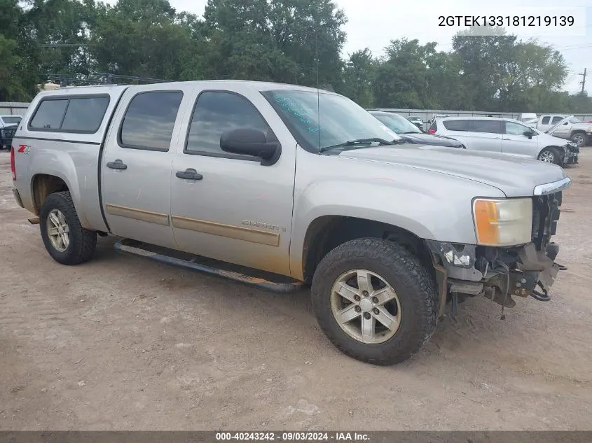 2008 GMC Sierra 1500 Sle1 VIN: 2GTEK133181219139 Lot: 40243242