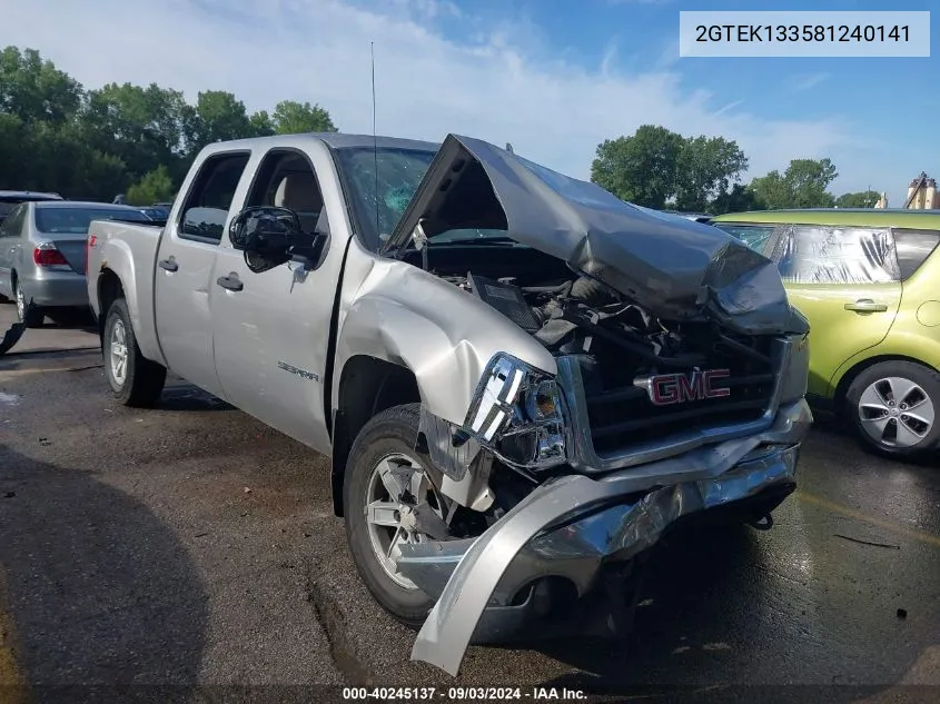 2008 GMC Sierra 1500 Sle1 VIN: 2GTEK133581240141 Lot: 40245137