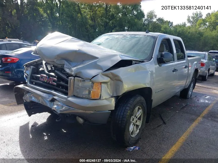 2008 GMC Sierra 1500 Sle1 VIN: 2GTEK133581240141 Lot: 40245137