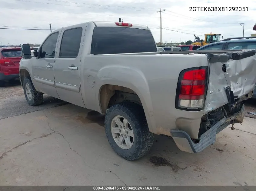 2008 GMC Sierra 1500 Denali VIN: 2GTEK638X81292051 Lot: 40246475