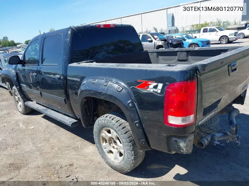 2008 GMC Sierra 1500 Sle1 VIN: 3GTEK13M68G120770 Lot: 40248168