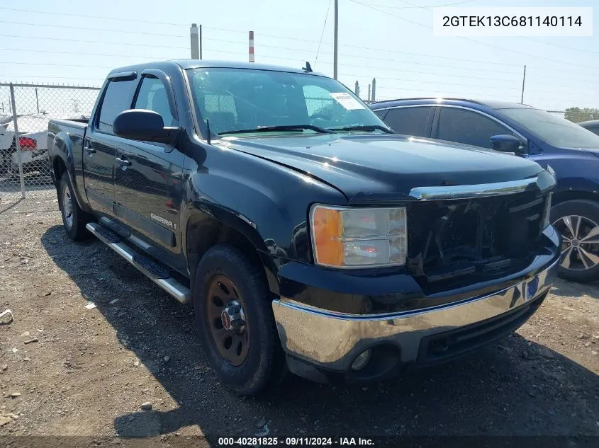 2008 GMC Sierra 1500 Sle1 VIN: 2GTEK13C681140114 Lot: 40281825