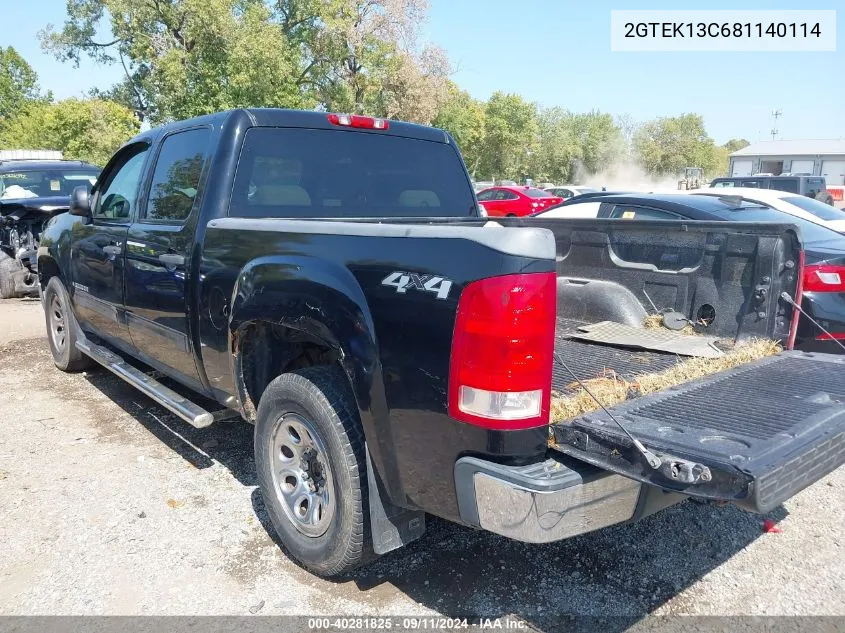 2008 GMC Sierra 1500 Sle1 VIN: 2GTEK13C681140114 Lot: 40281825