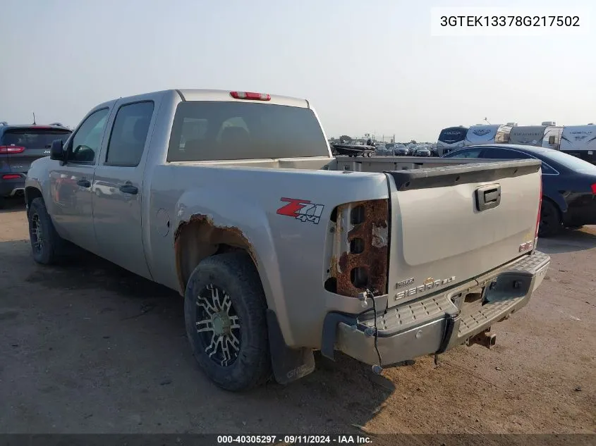 3GTEK13378G217502 2008 GMC Sierra 1500 Sle1