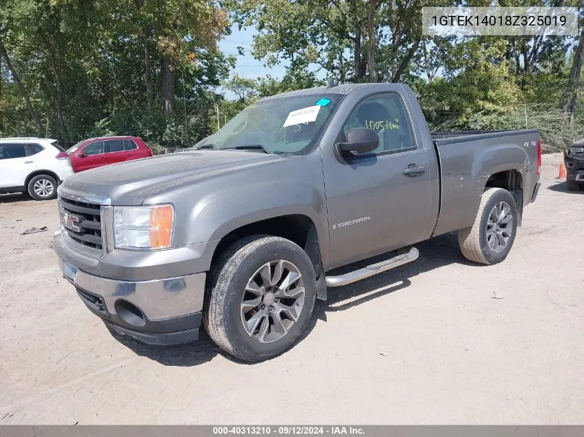 2008 GMC Sierra 1500 K1500 VIN: 1GTEK14018Z325019 Lot: 40313210