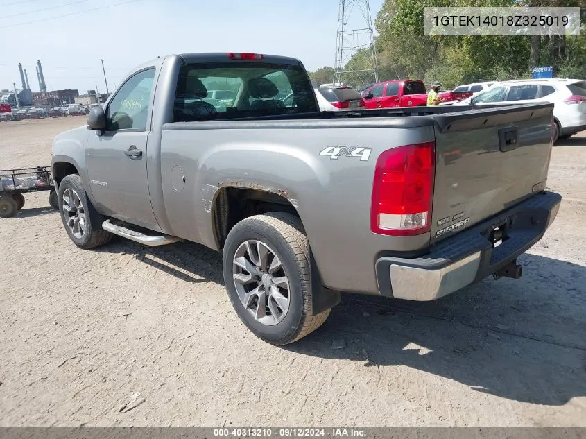 2008 GMC Sierra 1500 K1500 VIN: 1GTEK14018Z325019 Lot: 40313210