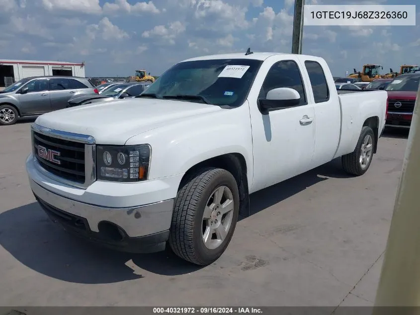 2008 GMC Sierra 1500 Sle1 VIN: 1GTEC19J68Z326360 Lot: 40321972