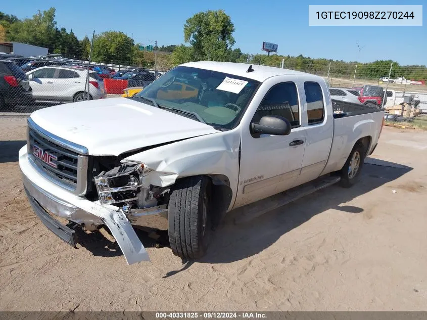 2008 GMC Sierra C1500 VIN: 1GTEC19098Z270244 Lot: 40331825