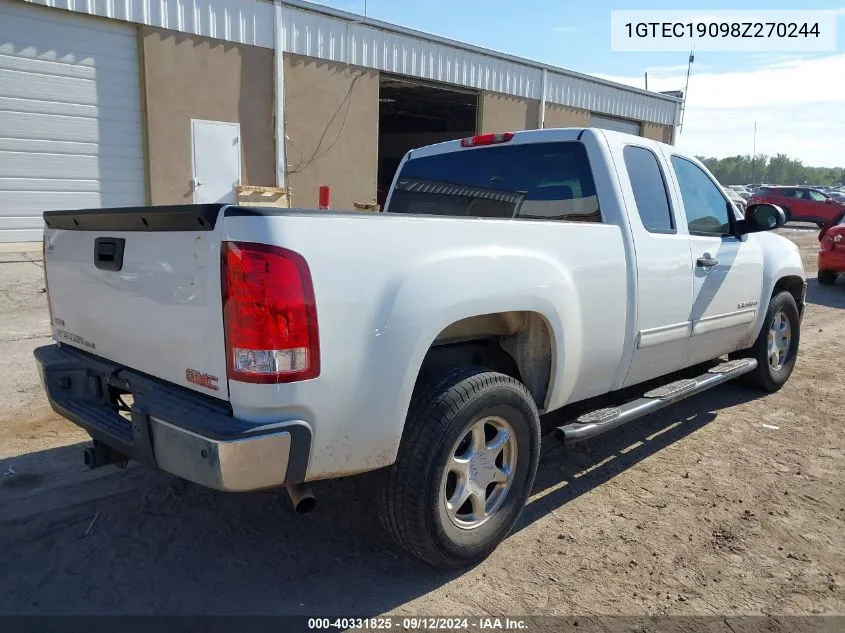 2008 GMC Sierra C1500 VIN: 1GTEC19098Z270244 Lot: 40331825