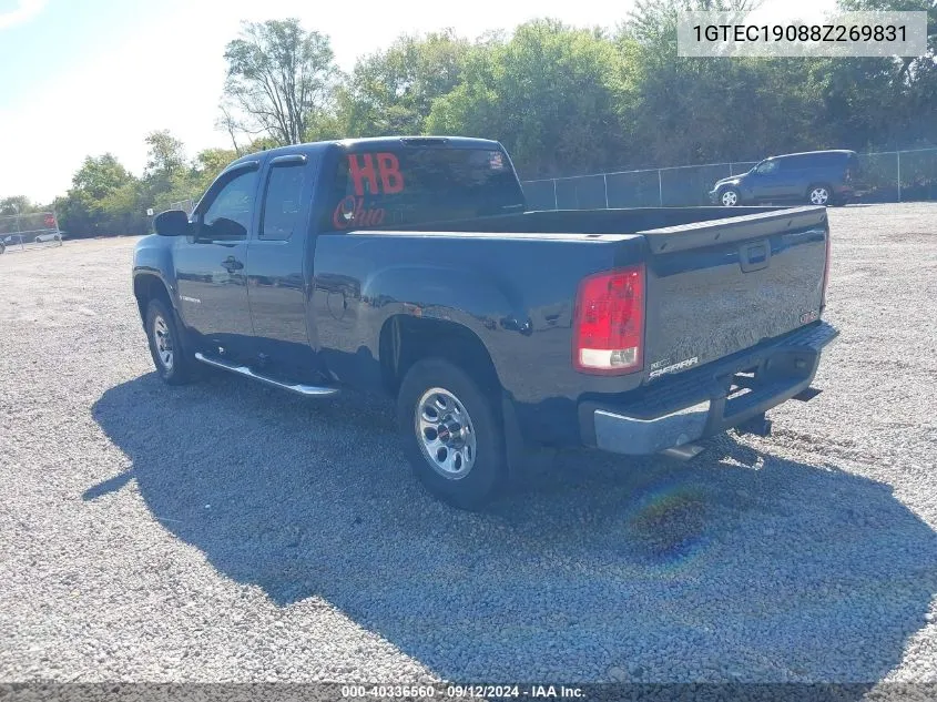 2008 GMC Sierra 1500 Work Truck VIN: 1GTEC19088Z269831 Lot: 40336560