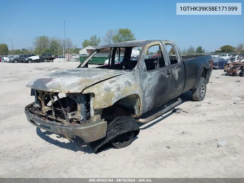 2008 GMC Sierra 3500Hd Sle2 VIN: 1GTHK39K58E171599 Lot: 40343164