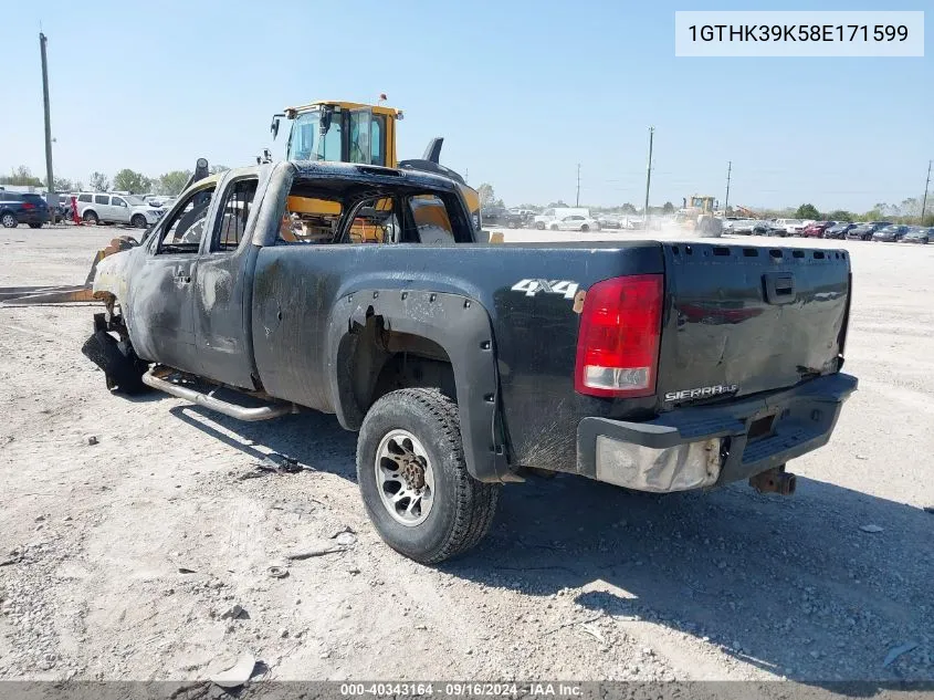 2008 GMC Sierra 3500Hd Sle2 VIN: 1GTHK39K58E171599 Lot: 40343164