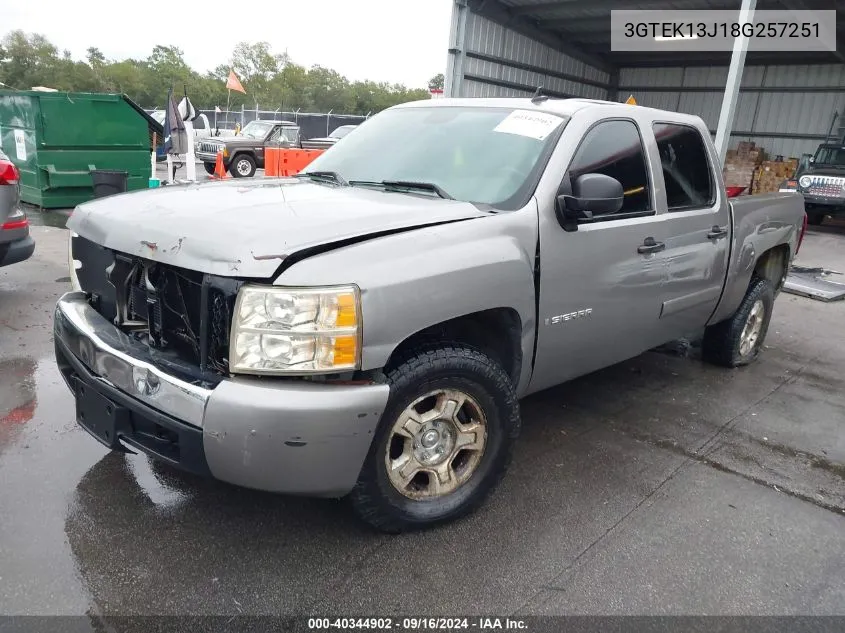 2008 GMC Sierra 1500 Sle1 VIN: 3GTEK13J18G257251 Lot: 40344902