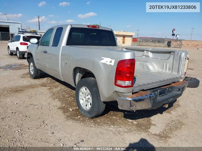 2008 GMC Sierra 1500 Sle2 VIN: 2GTEK19JX81233806 Lot: 40382411