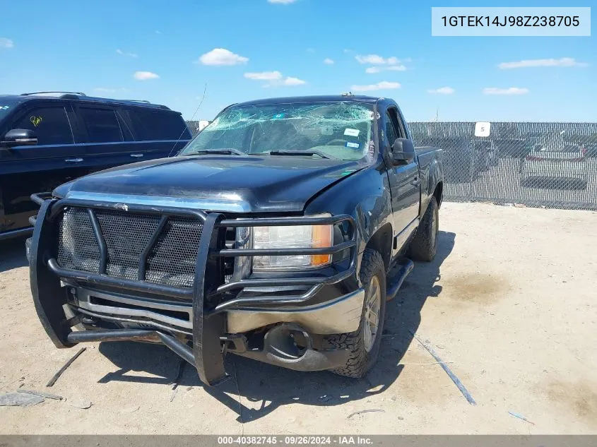 2008 GMC Sierra 1500 K1500 VIN: 1GTEK14J98Z238705 Lot: 40382745