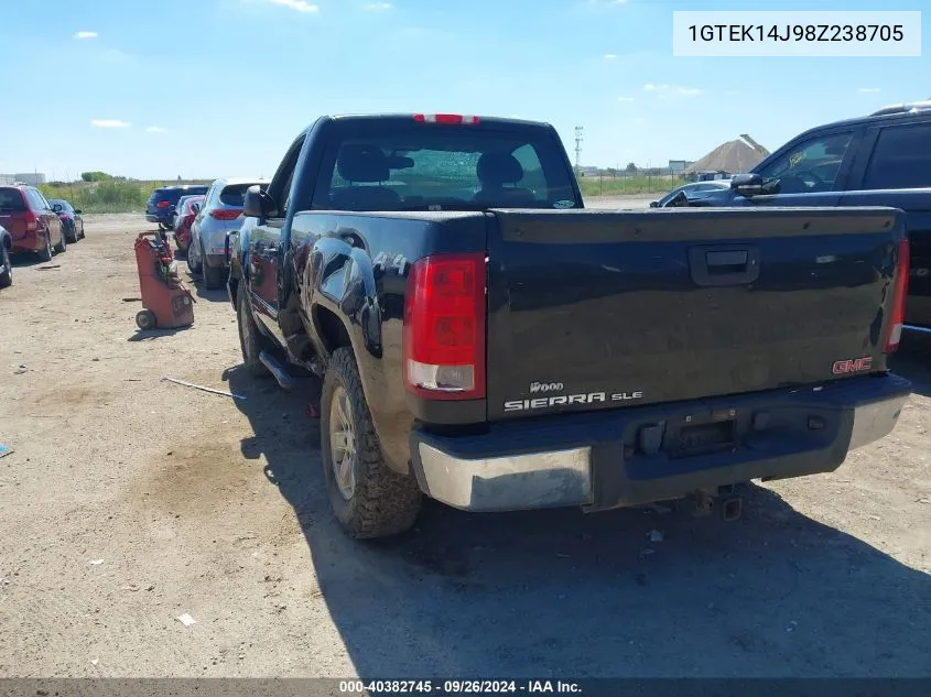 2008 GMC Sierra 1500 K1500 VIN: 1GTEK14J98Z238705 Lot: 40382745