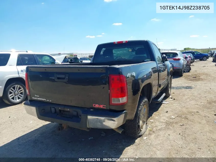 2008 GMC Sierra 1500 K1500 VIN: 1GTEK14J98Z238705 Lot: 40382745