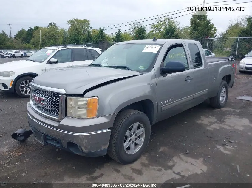 2008 GMC Sierra 1500 Sle2 VIN: 2GTEK19J181142780 Lot: 40409586