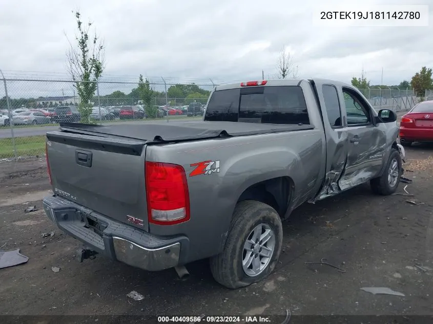 2008 GMC Sierra 1500 Sle2 VIN: 2GTEK19J181142780 Lot: 40409586