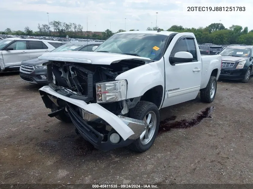 2008 GMC Sierra 1500 Slt VIN: 2GTEC19J881251783 Lot: 40411535