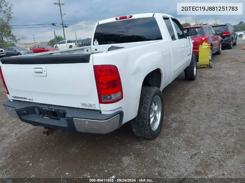 2008 GMC Sierra 1500 Slt VIN: 2GTEC19J881251783 Lot: 40411535