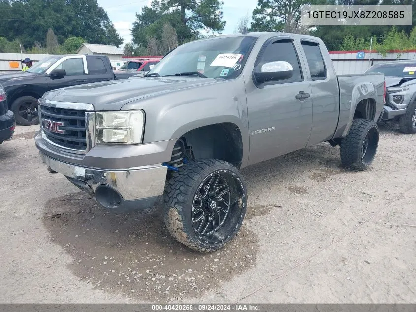 2008 GMC Sierra 1500 Sle2 VIN: 1GTEC19JX8Z208585 Lot: 40420255