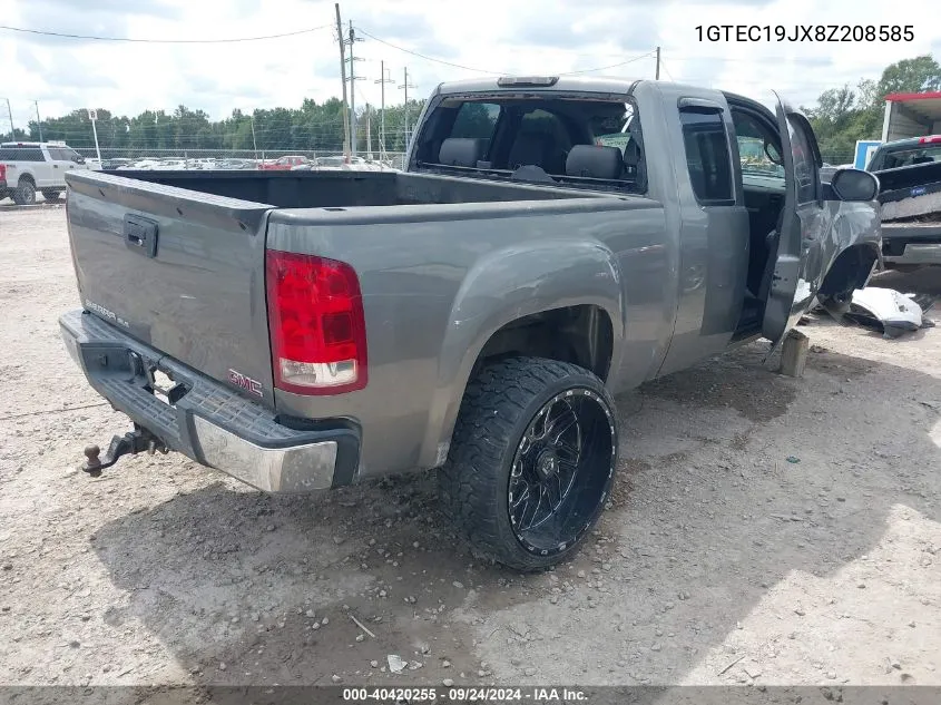 2008 GMC Sierra 1500 Sle2 VIN: 1GTEC19JX8Z208585 Lot: 40420255