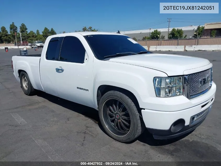 2008 GMC Sierra 1500 Sle1 VIN: 2GTEC19JX81242051 Lot: 40427932