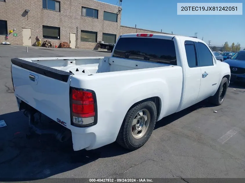 2008 GMC Sierra 1500 Sle1 VIN: 2GTEC19JX81242051 Lot: 40427932