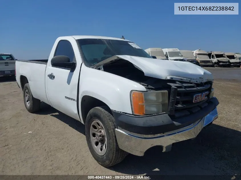 2008 GMC Sierra 1500 Work Truck VIN: 1GTEC14X68Z238842 Lot: 40437443