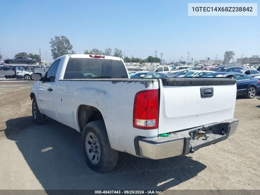 2008 GMC Sierra 1500 Work Truck VIN: 1GTEC14X68Z238842 Lot: 40437443