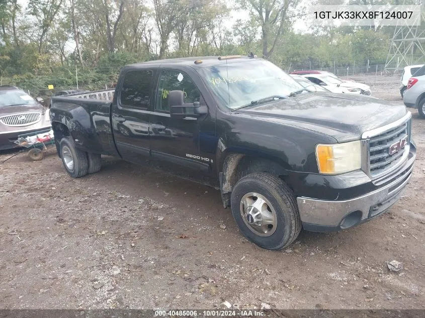 2008 GMC Sierra 3500Hd Sle1 VIN: 1GTJK33KX8F124007 Lot: 40485006