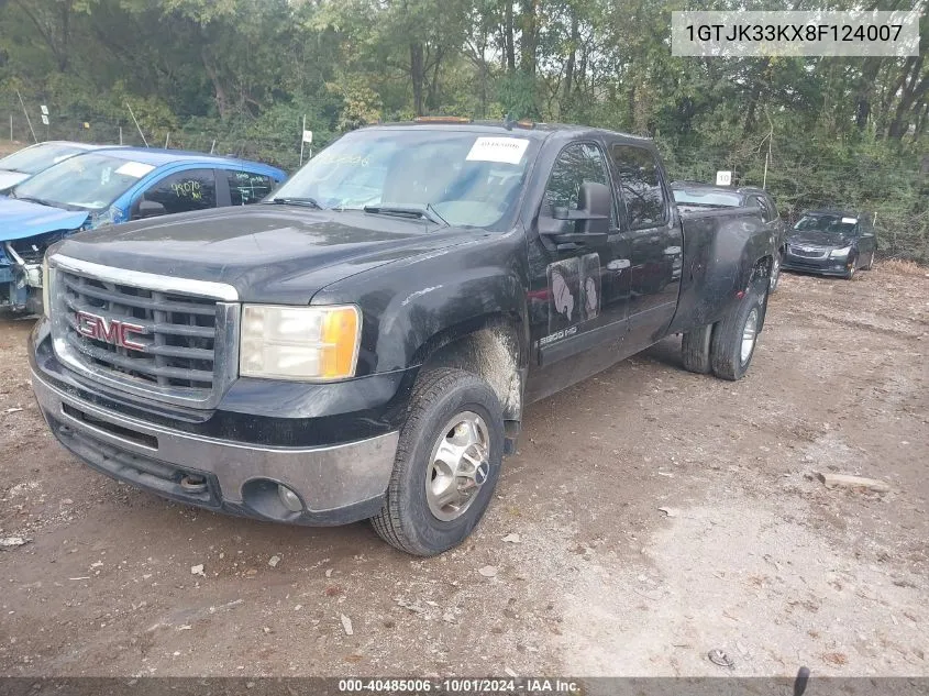 2008 GMC Sierra 3500Hd Sle1 VIN: 1GTJK33KX8F124007 Lot: 40485006