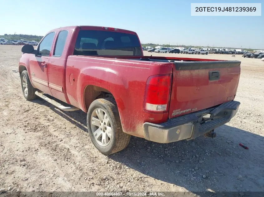 2008 GMC Sierra 1500 Sle2 VIN: 2GTEC19J481239369 Lot: 40564957