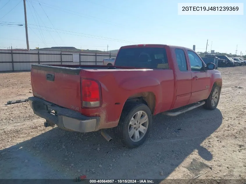 2008 GMC Sierra 1500 Sle2 VIN: 2GTEC19J481239369 Lot: 40564957