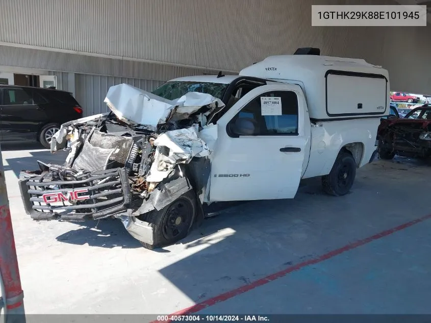 2008 GMC Sierra 2500Hd Work Truck VIN: 1GTHK29K88E101945 Lot: 40573004