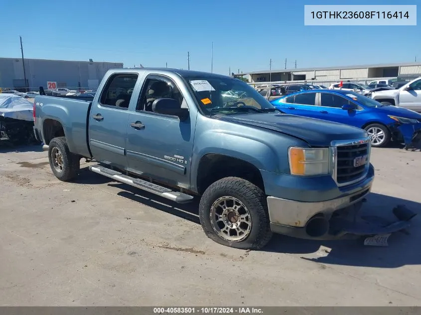 1GTHK23608F116414 2008 GMC Sierra 2500Hd Sle1