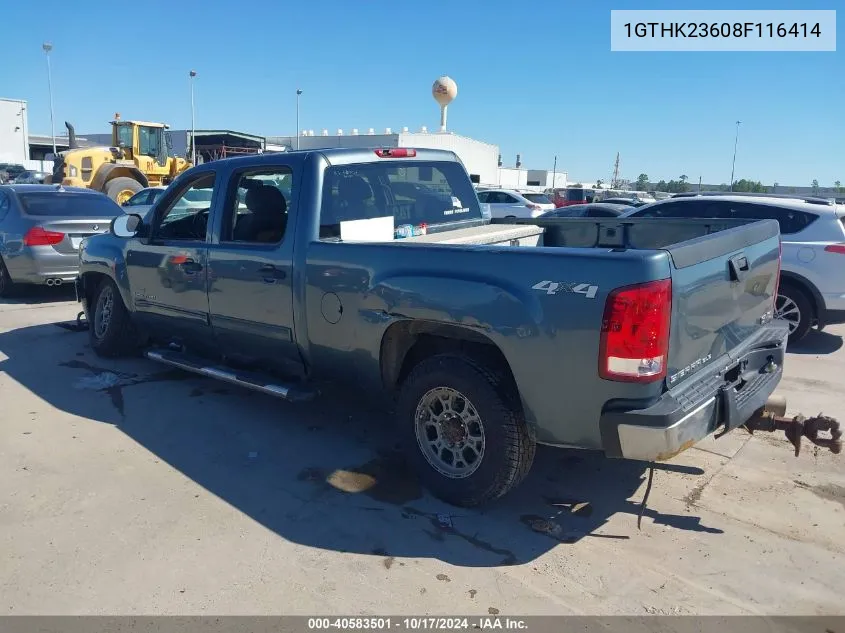 1GTHK23608F116414 2008 GMC Sierra 2500Hd Sle1