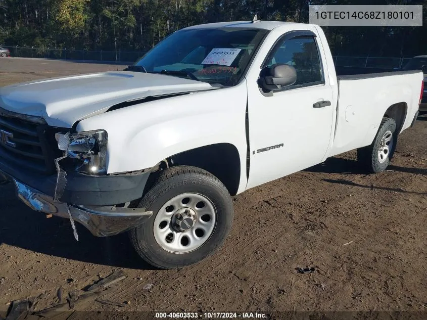 2008 GMC Sierra 1500 Work Truck VIN: 1GTEC14C68Z180101 Lot: 40603533