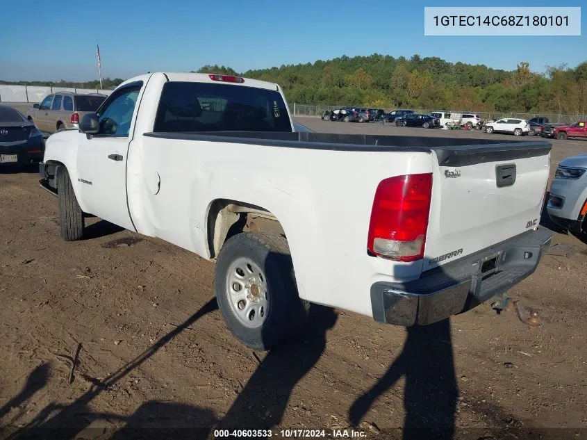 2008 GMC Sierra 1500 Work Truck VIN: 1GTEC14C68Z180101 Lot: 40603533