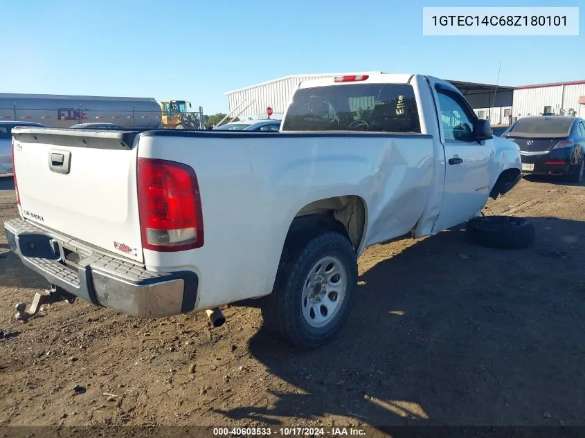 2008 GMC Sierra 1500 Work Truck VIN: 1GTEC14C68Z180101 Lot: 40603533