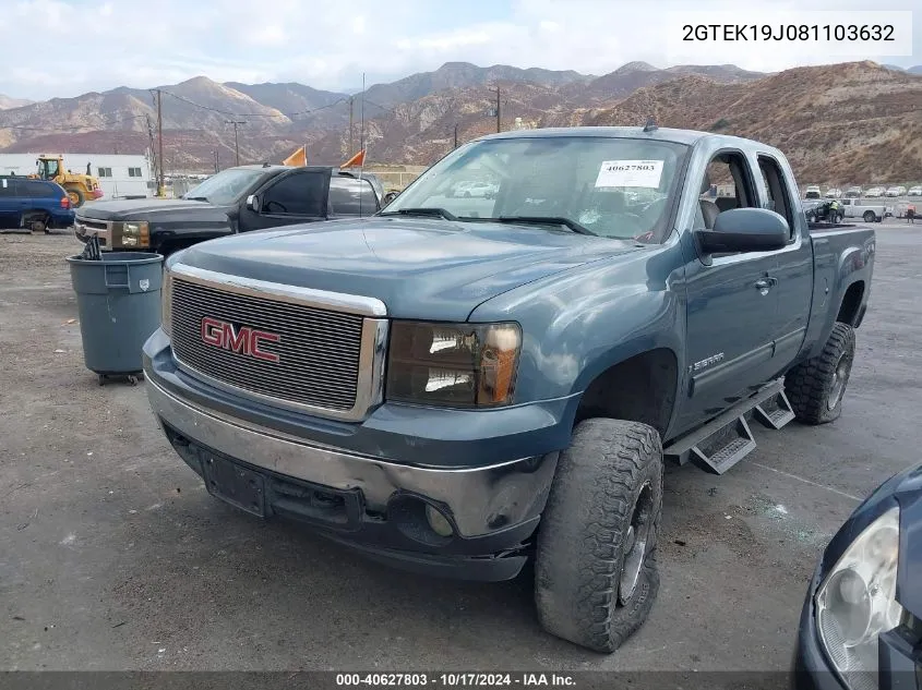 2008 GMC Sierra 1500 Slt VIN: 2GTEK19J081103632 Lot: 40627803