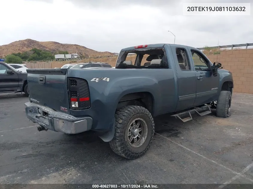 2008 GMC Sierra 1500 Slt VIN: 2GTEK19J081103632 Lot: 40627803