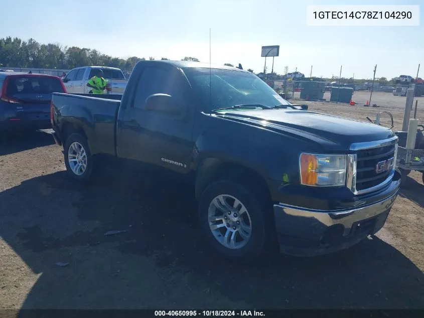 2008 GMC Sierra 1500 Work Truck VIN: 1GTEC14C78Z104290 Lot: 40650995