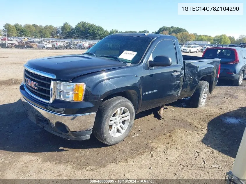 2008 GMC Sierra 1500 Work Truck VIN: 1GTEC14C78Z104290 Lot: 40650995