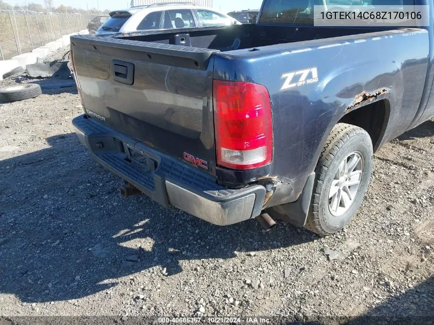 2008 GMC Sierra 1500 Work Truck VIN: 1GTEK14C68Z170106 Lot: 40665367